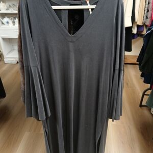Free People Gray V-Neck Dress